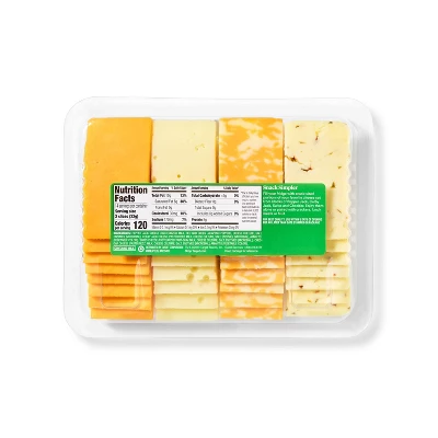 Pepper Jack, Colby Jack, Swiss & Cheddar Cheese Slice Party Tray - 28ct/16oz - Good & Gather™ 3 Pepper Jack, Colby Jack, Swiss & Cheddar Cheese Slice Party Tray - 28ct/16oz - Good & Gather™