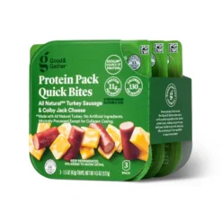 Colby Jack Cheese & Turkey Sausage Protein Pack Quick Bite - 4.5oz/3ct - Good & Gather™ 9 Colby Jack Cheese & Turkey Sausage Protein Pack Quick Bite - 4.5oz/3ct - Good & Gather™ -Good & Gather GUEST eb93d43d c294 44a9 9bb5 2403edbe2dac