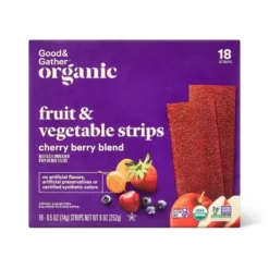 Organic Fruit And Vegetable Cherry Berry Strip - 9oz/18ct - Good & Gather™ 9 Organic Fruit And Vegetable Cherry Berry Strip - 9oz/18ct - Good & Gather™ -Good & Gather GUEST ee6d0b58 c713 404c ad43 6b5508a4a5ee