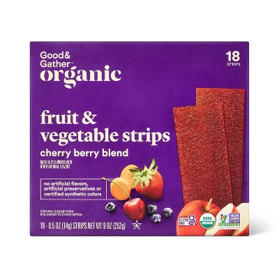 Organic Fruit And Vegetable Cherry Berry Strip - 9oz/18ct - Good & Gather™ 6 Organic Fruit And Vegetable Cherry Berry Strip - 9oz/18ct - Good & Gather™ - Image 4