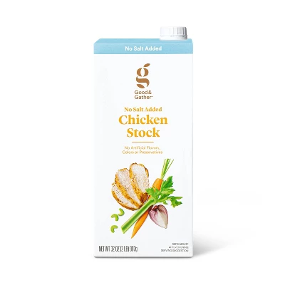 No Salt Added Chicken Stock - 32oz - Good & Gather™ 5 No Salt Added Chicken Stock - 32oz - Good & Gather™ - Image 3
