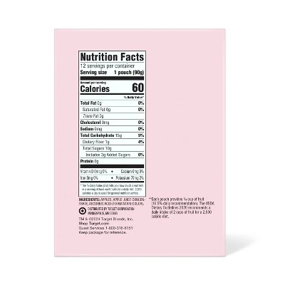 Original Apple Fruit Puree Pouches - 12ct - Good & Gather™ 3 Original Apple Fruit Puree Pouches - 12ct - Good & Gather™