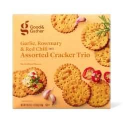 Assorted Cracker Trio - Garlic, Rosemary, Red Chili Flavored - 19.5oz - Good & Gather™ -Good & Gather GUEST f2fa39b6 ee98 440d 92d9 dac9d56939b8