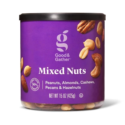 Mixed Nuts - Peanuts, Almonds, Cashews, Peacans & Hazelnuts - 15oz - Good & Gather™ 5 Mixed Nuts - Peanuts, Almonds, Cashews, Peacans & Hazelnuts - 15oz - Good & Gather™ - Image 3