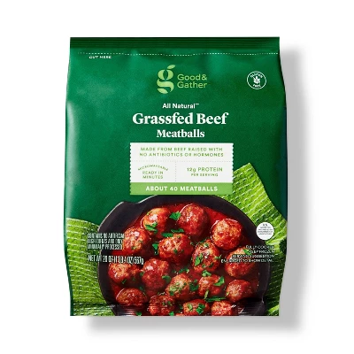 All Natural USDA Grassfed Beef Meatballs - Frozen - 20oz - Good & Gather™ 5 All Natural USDA Grassfed Beef Meatballs - Frozen - 20oz - Good & Gather™ - Image 3