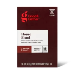 House Blend Medium Roast Coffee - 16ct Single Serve Pods - Good & Gather™ 8 House Blend Medium Roast Coffee - 16ct Single Serve Pods - Good & Gather™ -Good & Gather GUEST fa502397 2f4e 4de5 8534 d4a70bf7b88e