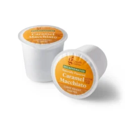 Naturally Flavored Caramel Macchiato Decaf Light Roast Coffee - 16ct Pods - Good & Gather™