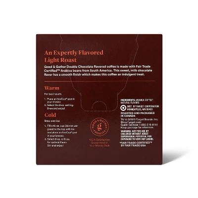 Naturally Flavored Double Chocolate Light Roast Coffee -16ct Single Serve Pods - Good & Gather™ 4 Naturally Flavored Double Chocolate Light Roast Coffee -16ct Single Serve Pods - Good & Gather™ - Image 2