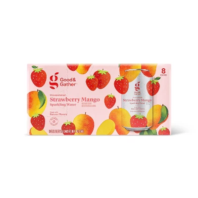 Strawberry Mango Sparkling Water - 8pk/12 Fl Oz Cans - Good & Gather™ 7 Strawberry Mango Sparkling Water - 8pk/12 Fl Oz Cans - Good & Gather™ - Image 5